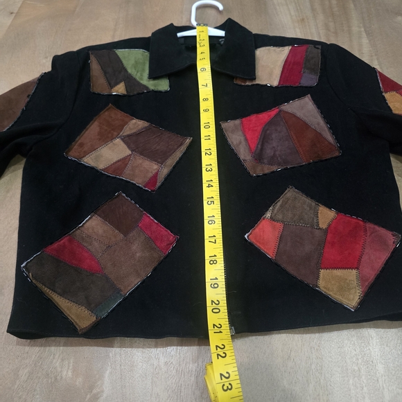 Colorful Patchwork Bomber Jacket - Picture 11 of 15